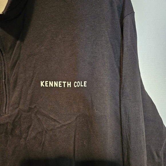 Kenneth Cole Quarter-Zip Pullover Shirt, Mens, Size 4X, Black - Picture 2 of 6